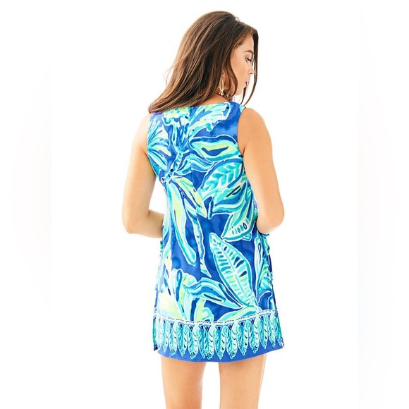 Lilly Pulitzer Donna Romper Beacon Blue Green Palm Passage ๐ - Picture 6 of 7